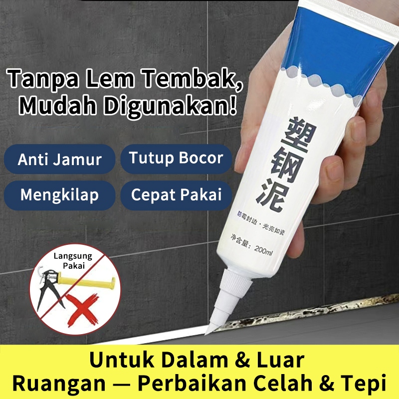 Lem Lumpur Baja Plastik Tahan Air / Lem Ember Tahan Air – Perekat Anti Bocor & Anti Jamur / Tidak Pe