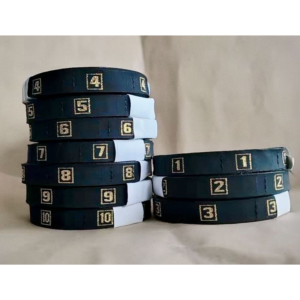 

Label pita Nomor Hitam untuk bahan Songkok (50 dz)