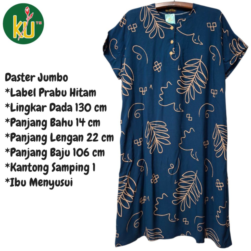 Kencana Ungu Daster Jumbo Prabu Hitam Daster Jumbo Ibu Menyusui Daster Prabu