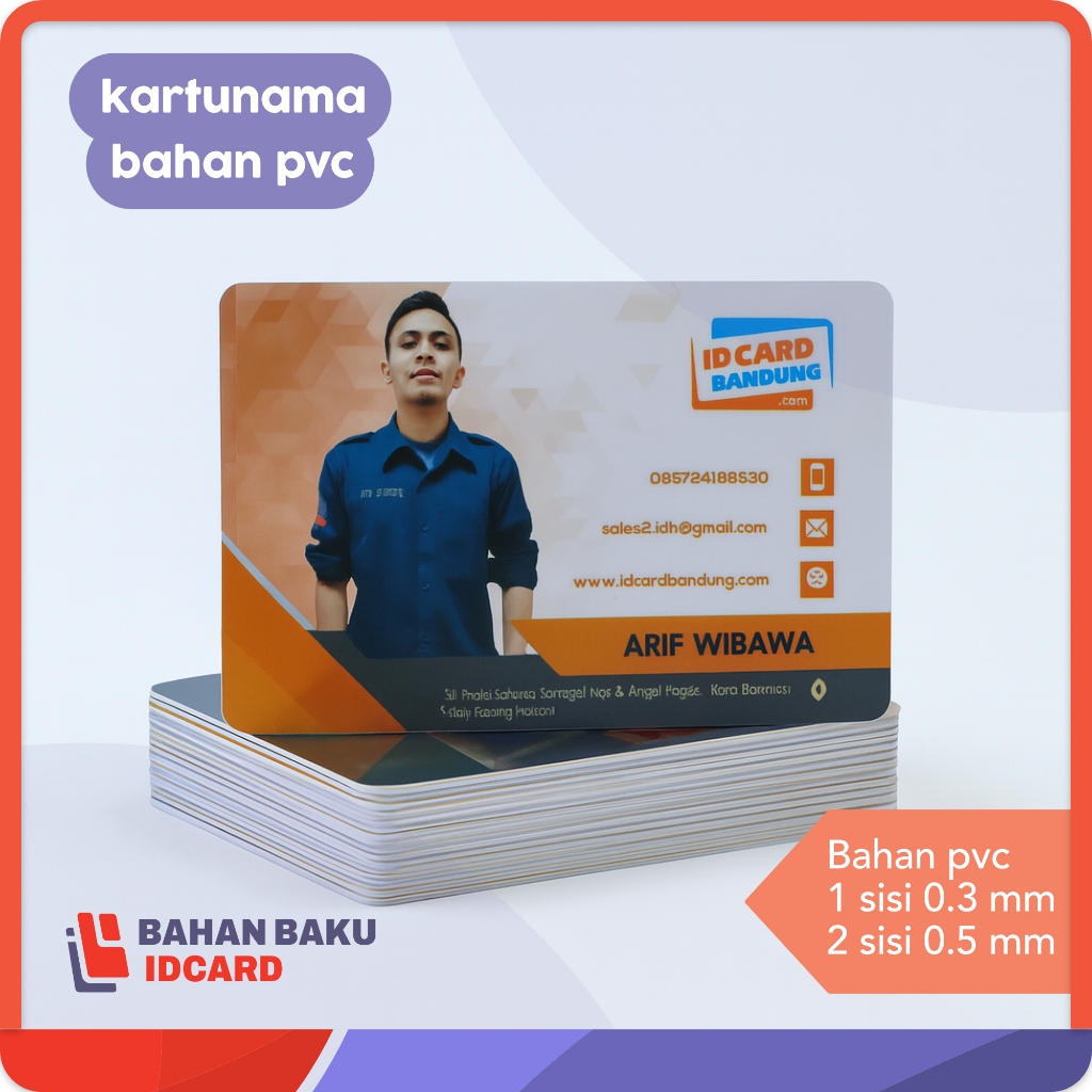 

CETAK KARTU NAMA BAHAN PVC TIPIS 0,5mm