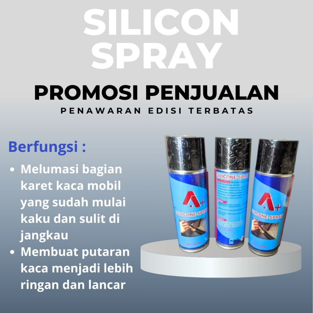 SILICONE SPRAY (Pelumas Karet kaca dan putaran kaca mobil)