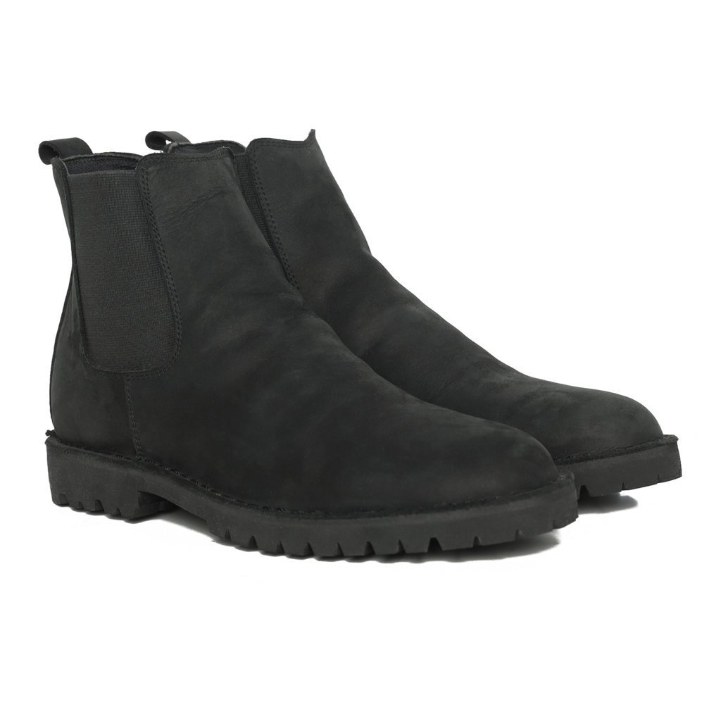 Sepatu Boots Kulit Asli - VIGOS Chelsea LJ CH Black