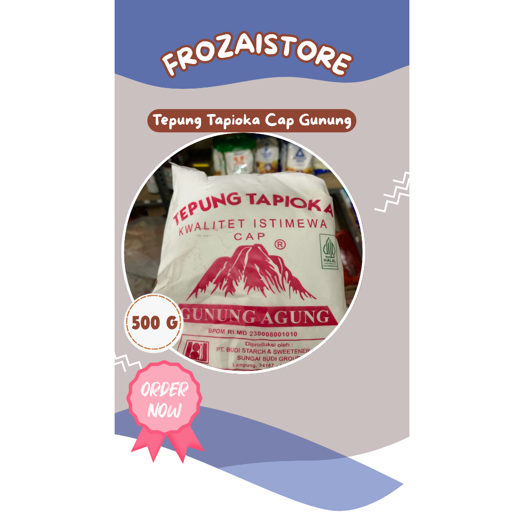 

Tepung Tapioka Cap Gunung Agung (500g)