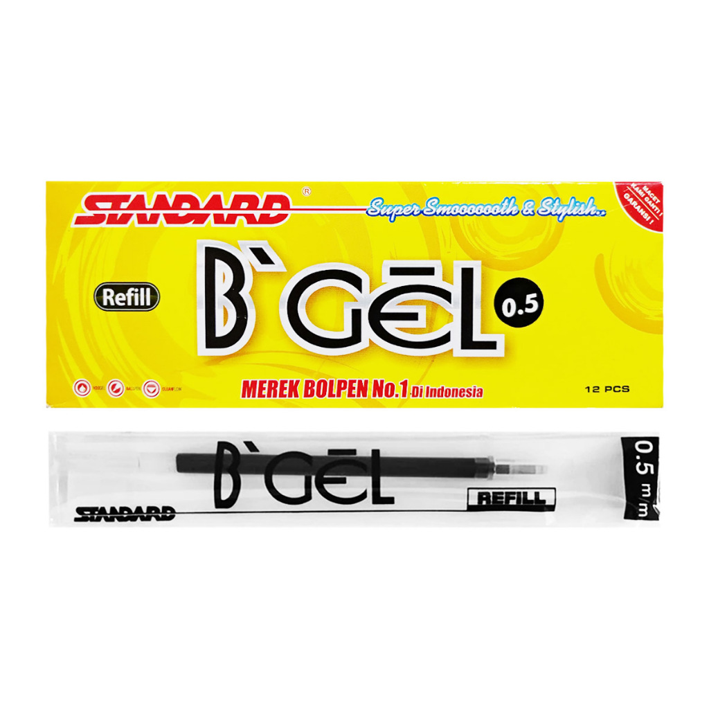 

Reffil Isi Ballpoint Stnadrard B-Gel 0.5mm Hitam 1 PCS Reffil Bolpen
