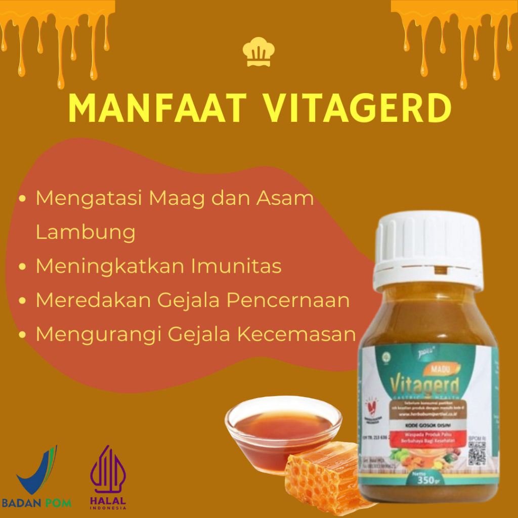 

Vitagerd Madu Herbal Untuk Maag & Gerd