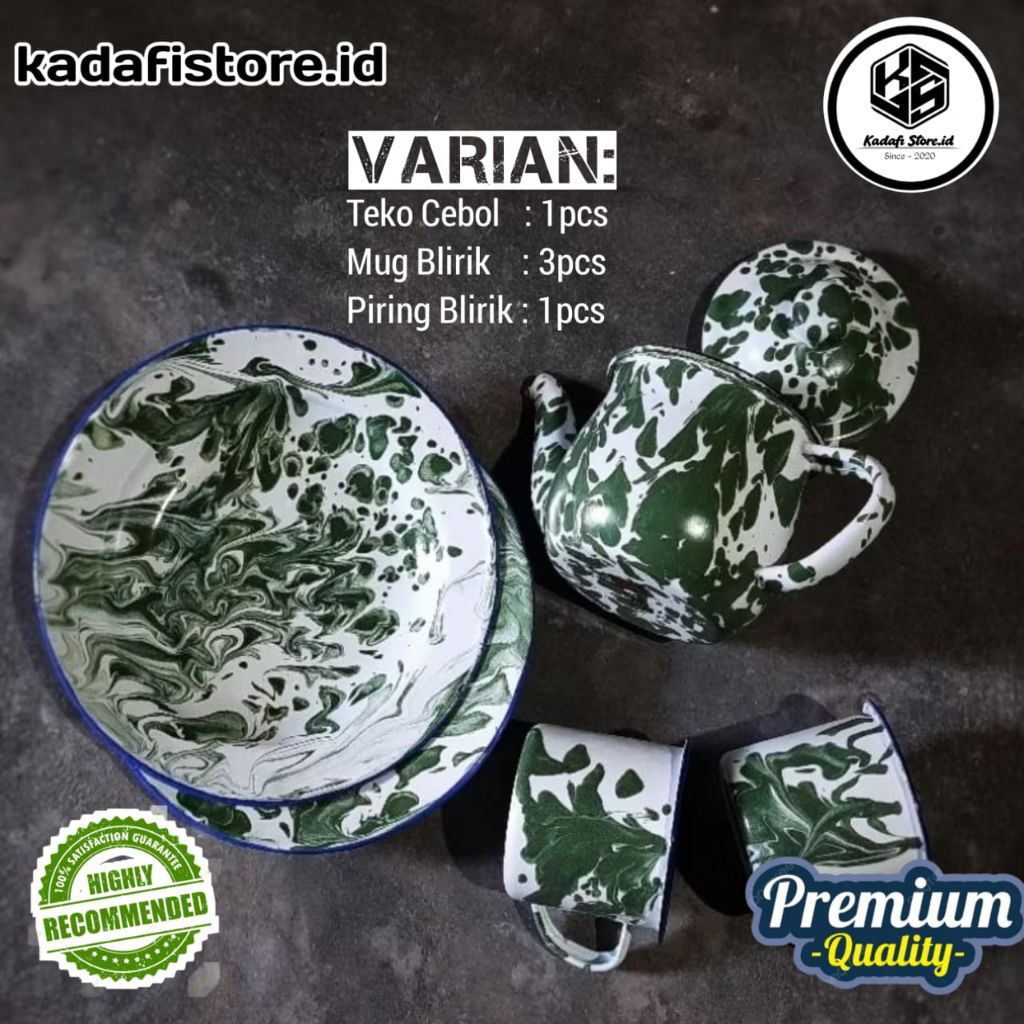1 set teko blirik cebol Enamel /teko blirik jadul / teko enamel /Teko blirik cebol enamel 1 set.