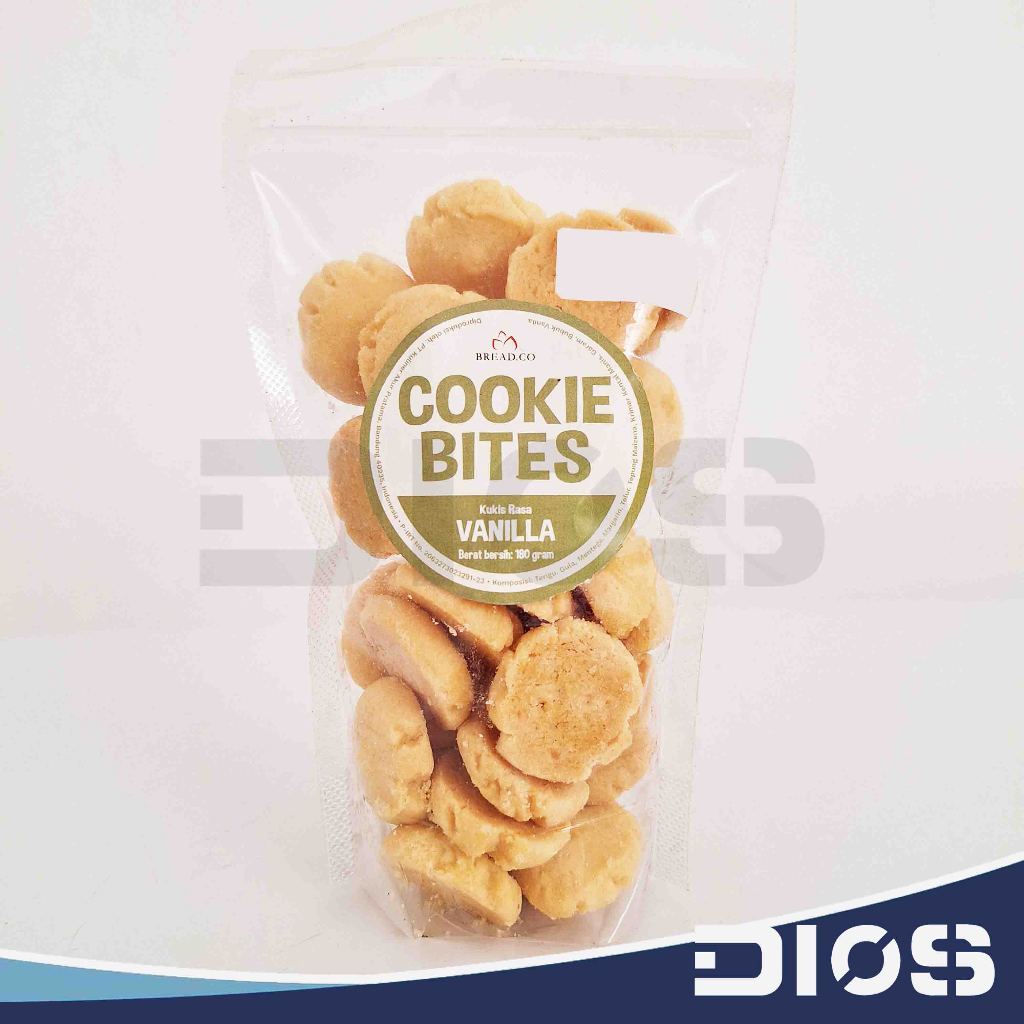 

BREADCO Cookie Bites Vanilla 180 gram Kukis Biskuit Cemilan Bandung