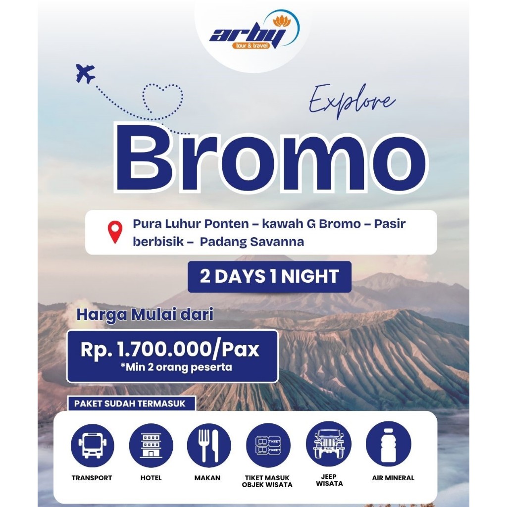 PAKET WISATA BROMO 2 HARI 1MALAM