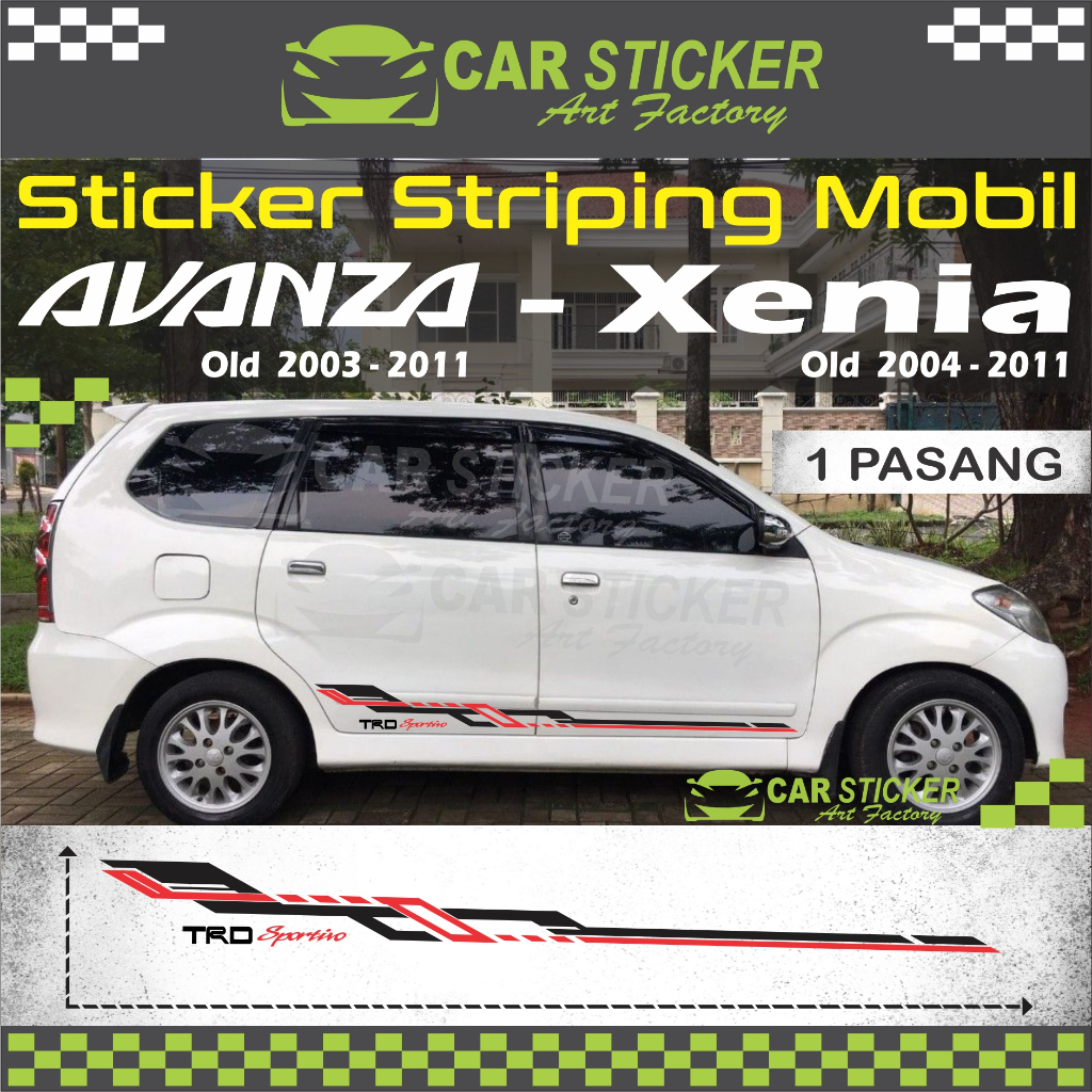 AX22 Stiker Toyota Avanza Old / Striping Mobil Avanza Old / Stiker Xenia Old
