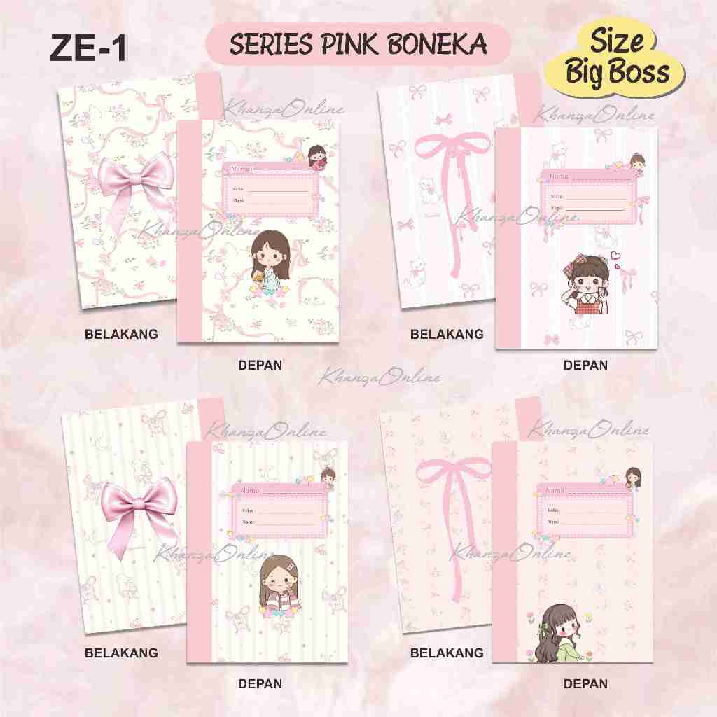 

[ PINK SERIES ] Sampul Buku Estetik | Sampul Buku Besar Bigboss Campus Kecil Sidu Kiky | Wrapping Paper Kertas Sampul Book Cover BUKU Estetik Pita