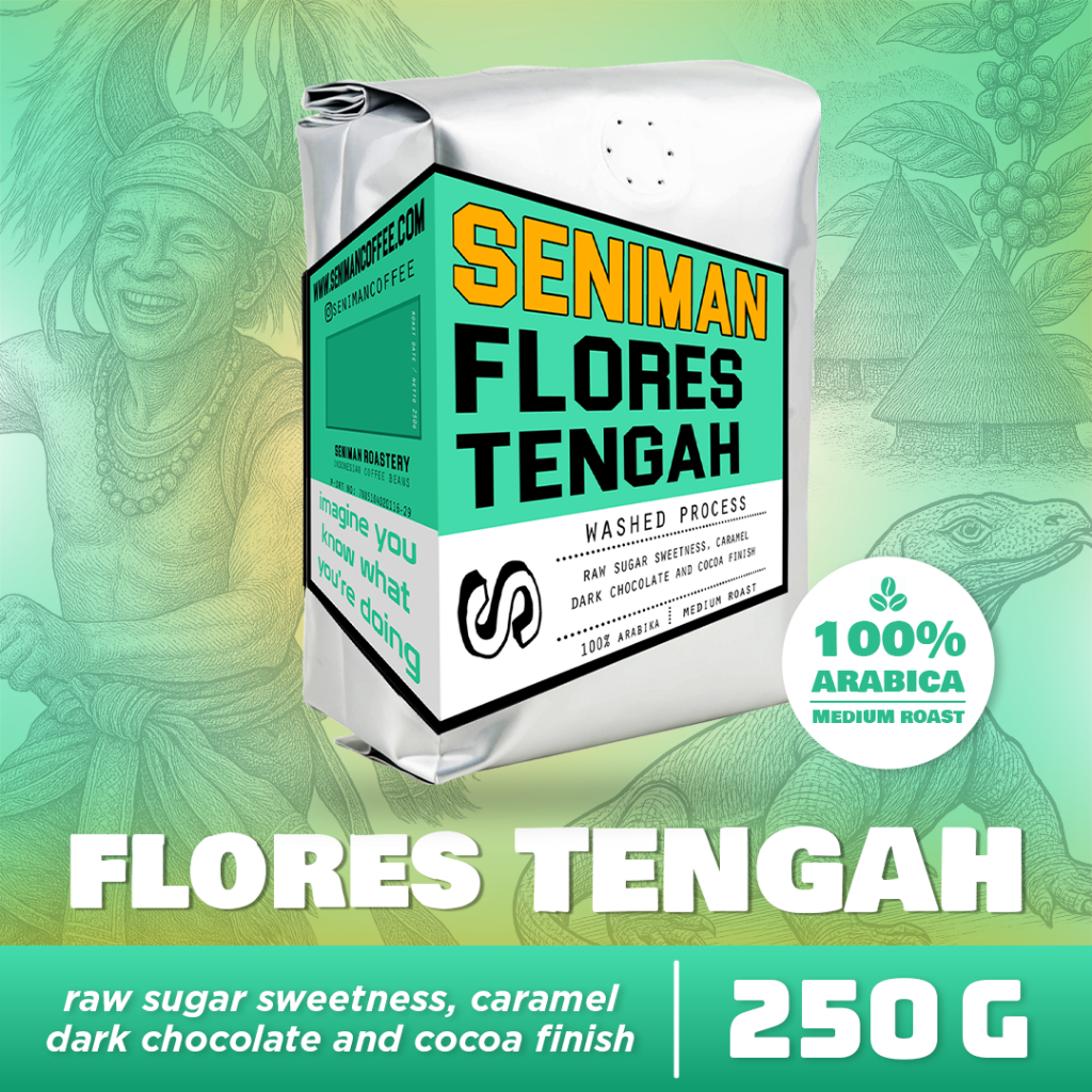 

Seniman Coffee/ Indonesian Coffee Beans Flores Tengah Fully Washed 250 gram