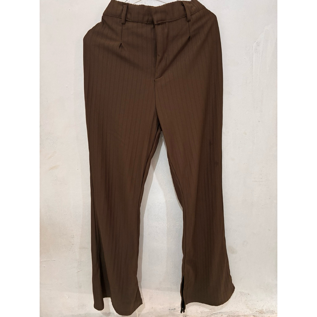 preloved celana cutbray bahan wanita // celana cutbray coklat