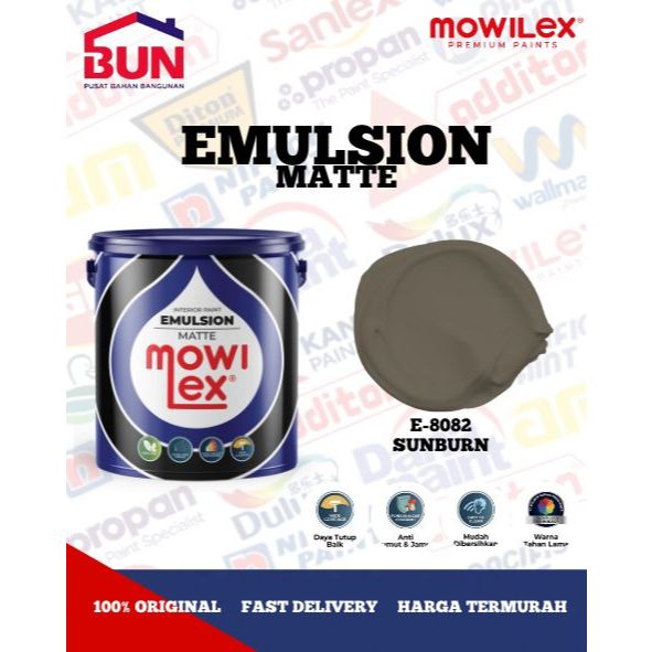 Mowilex Emulsion Cat Tembok Interior 20 Liter - SUNBURN (TINTING)