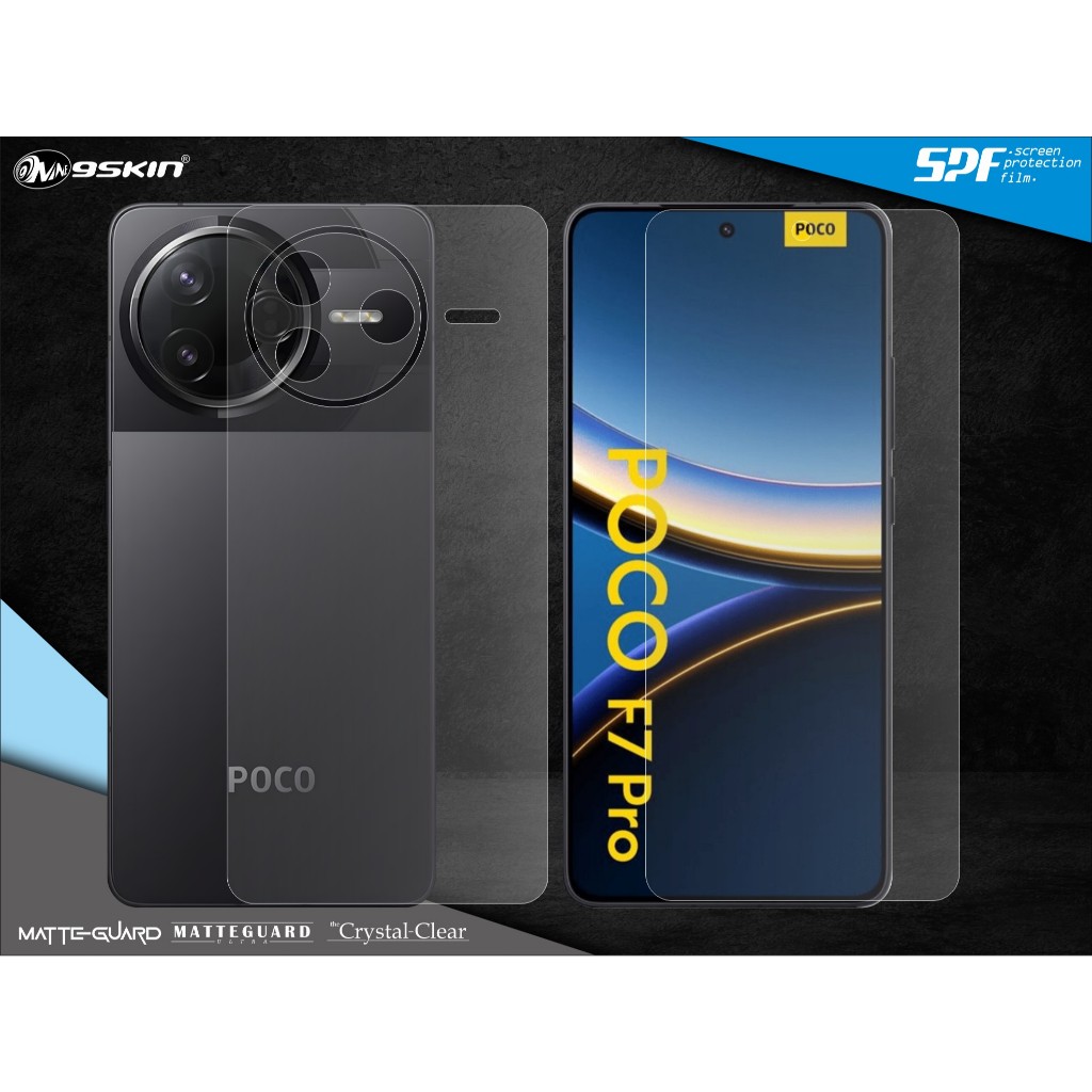 9Skin Poco F7 Pro Poco F 7 Pro Clear Glosi Matte Guard & Screen Protection Film Gel CC MGU