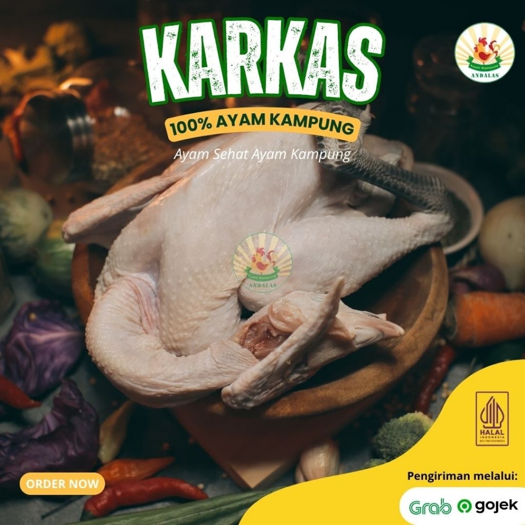 

Ayam Kampung Utuh Andalas Free Range Sehat dan Halal 600-1000g