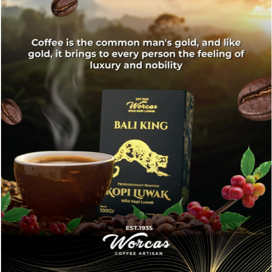

WORCAS Kopi Luwak Liar Bali King 100gr - Medium Gift Box