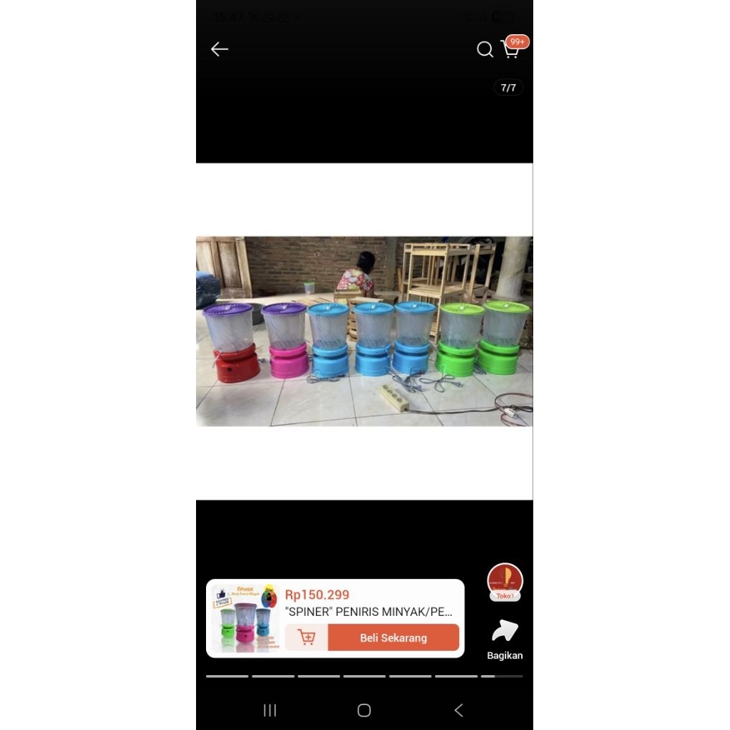 preloved pengering minyak/ peniris minyak warna hijau