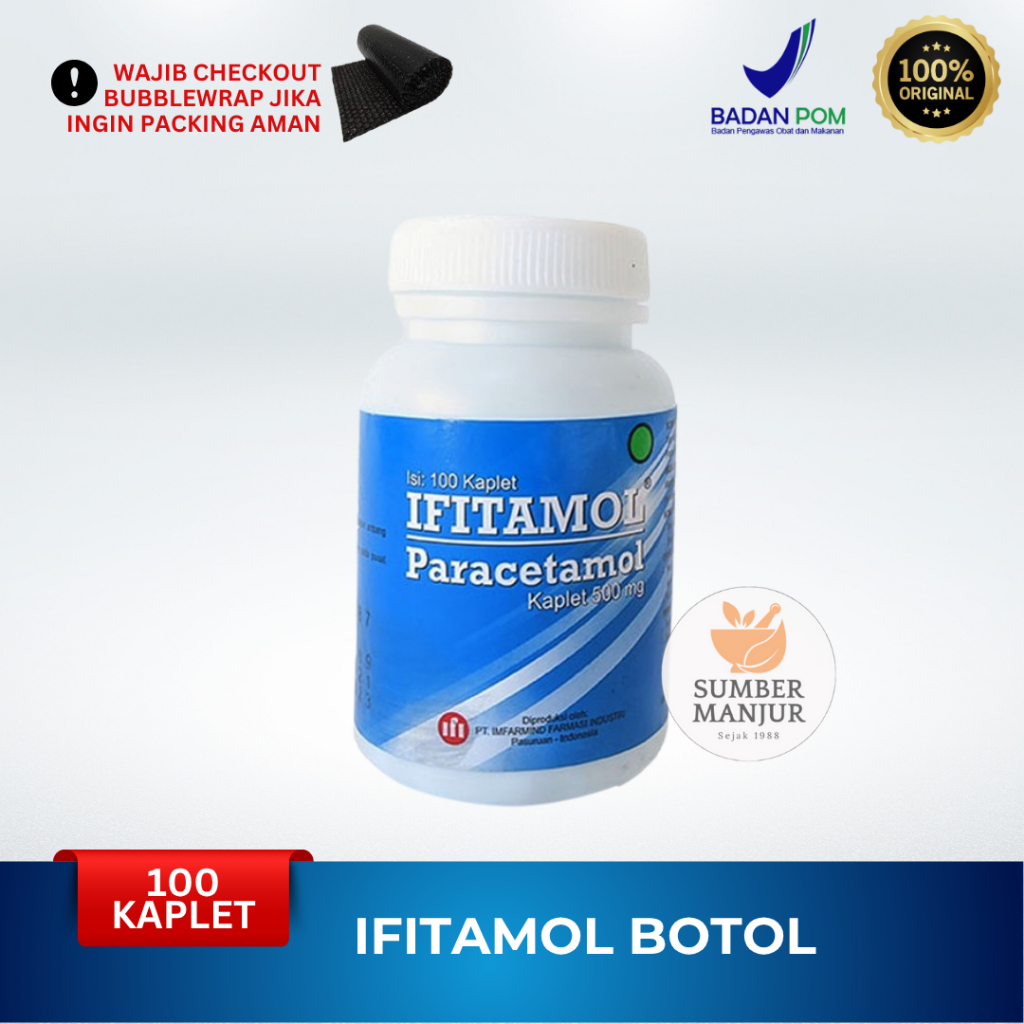 IFITAMOL BOTOL ISI 100 TABLET - PARACETAMOL - PENURUN PANAS DEMAM