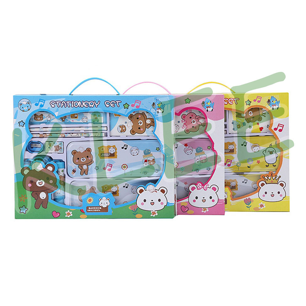 

[1 SET] STATIONERY SET 8 IN 1 CUTE TEDDY BEAR - SET STUDY ANAK KARAKTER BEAR LUCU - ALAT TULIS KARTUN SET - ALAT TULIS ANAK SEKOLAH