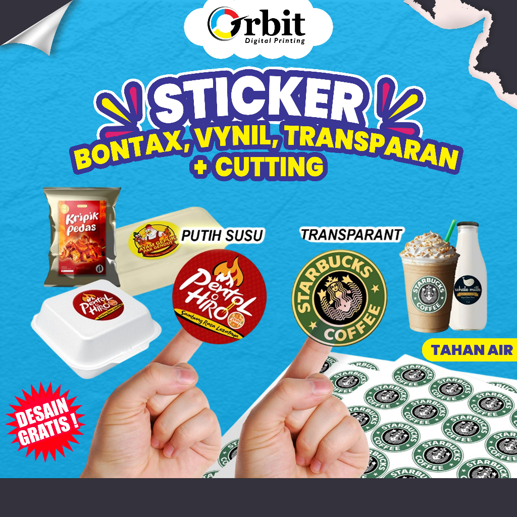 

Cetak Sticker Custom/Cetak Stiker/Cetak Label/Cetak Logo/Cetak Stiker Makanan/Desain Gratis
