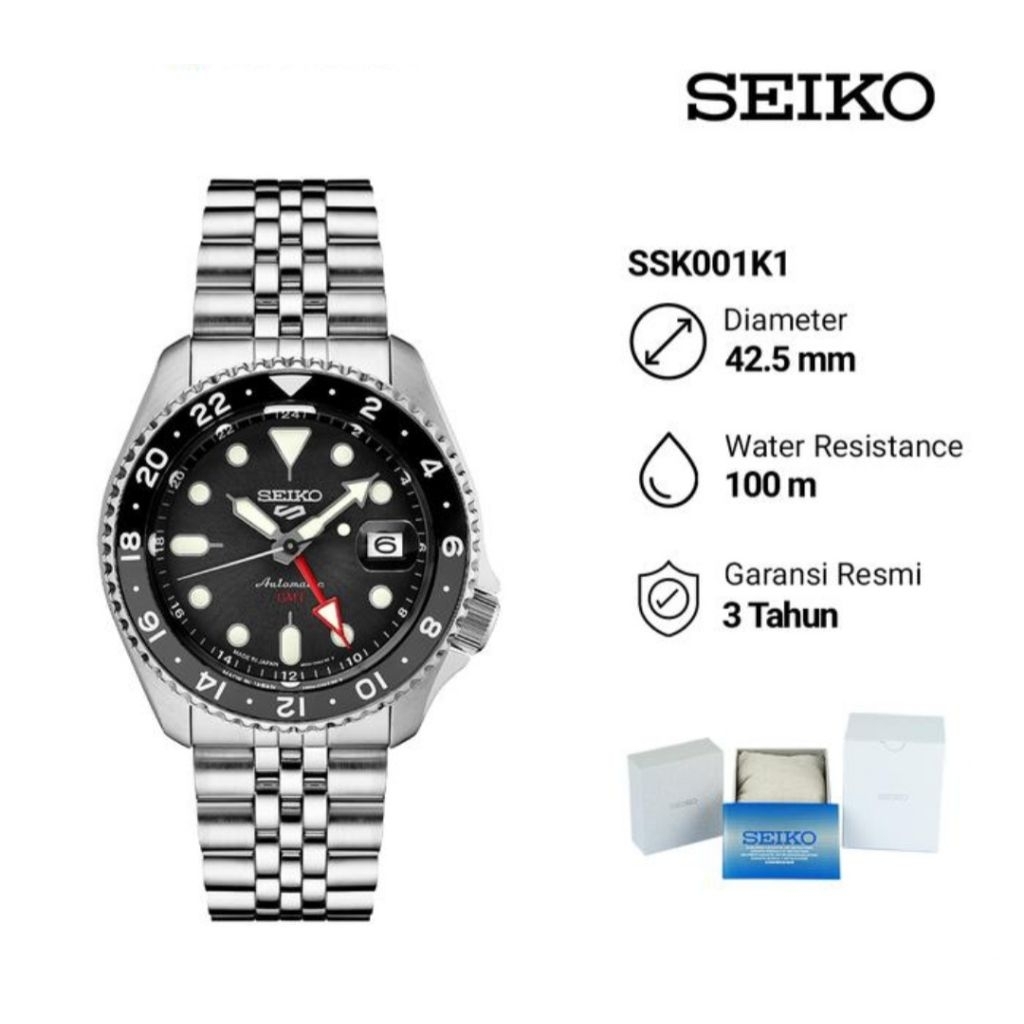 Seiko 5 Sports SSK001K1 SKX Sports Style Jam Tangan Pria Original