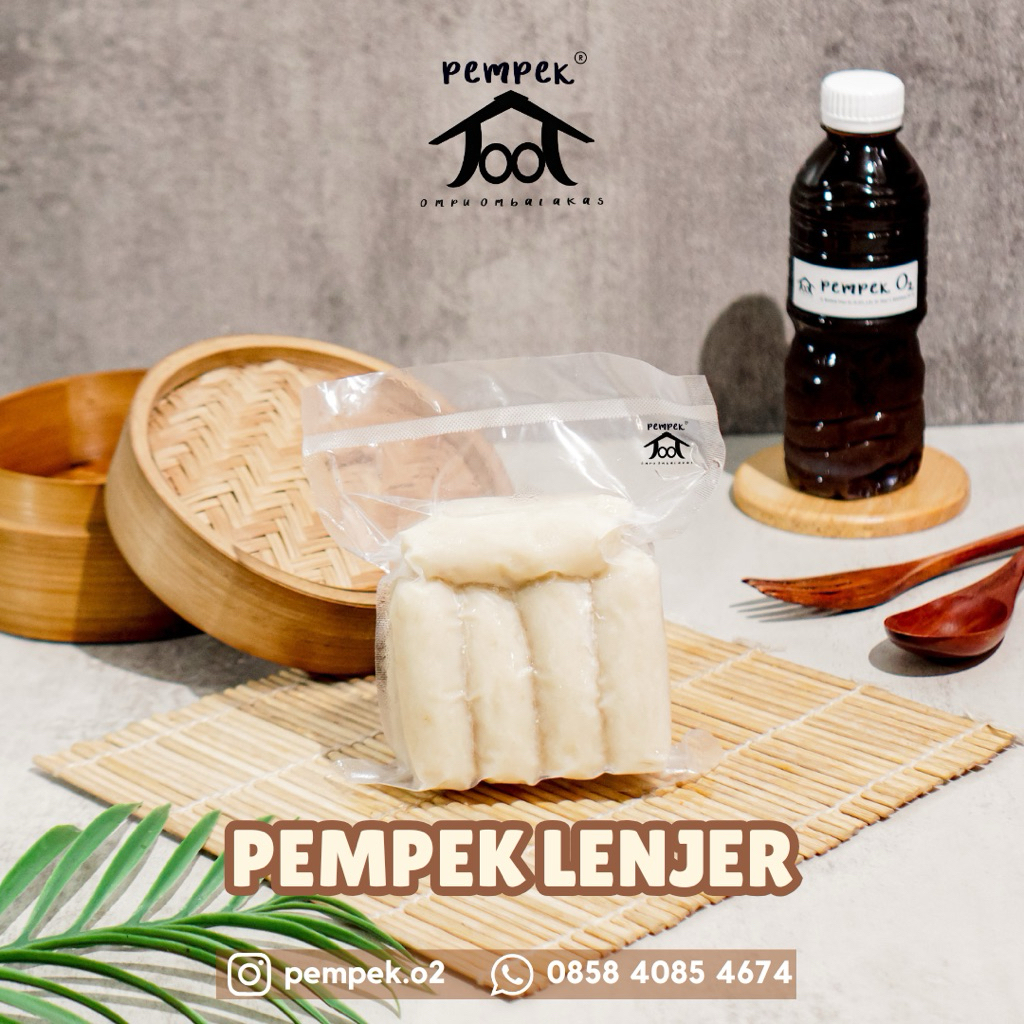 

Pempek Lenjer Frozen 10 pcs + Cuko 100ml, Khas Palembang, Vacuum Frozen