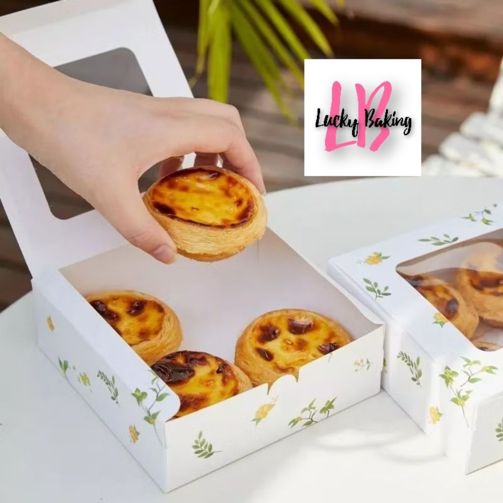 10pcs box egg tart box kotak kue kotak donut dessert box egg tart pie