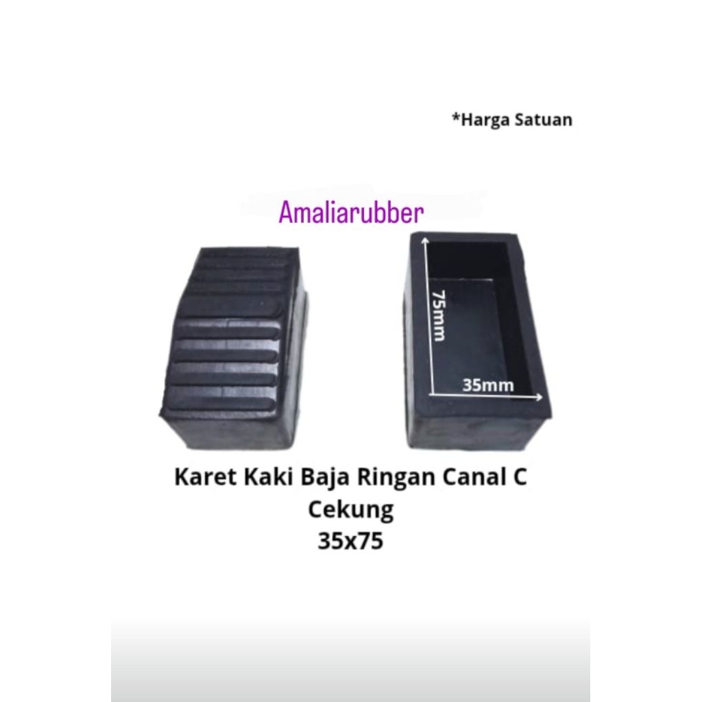 Kaki Karet Tangga Baja Ringan Canal C Cekung Ukuran 35x75 MM