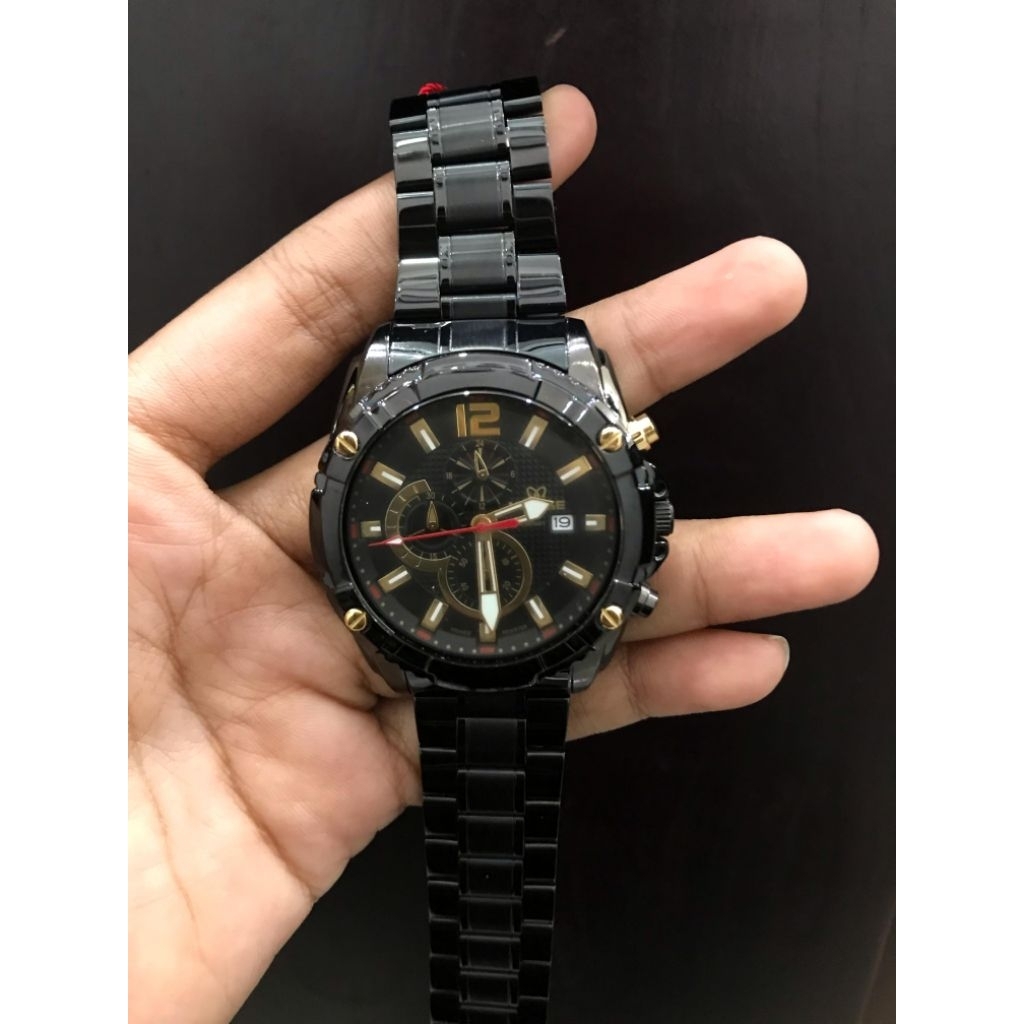 JAM TANGAN MIRAGE COWOK RANTAI CHRONOGRAPH FANTASI