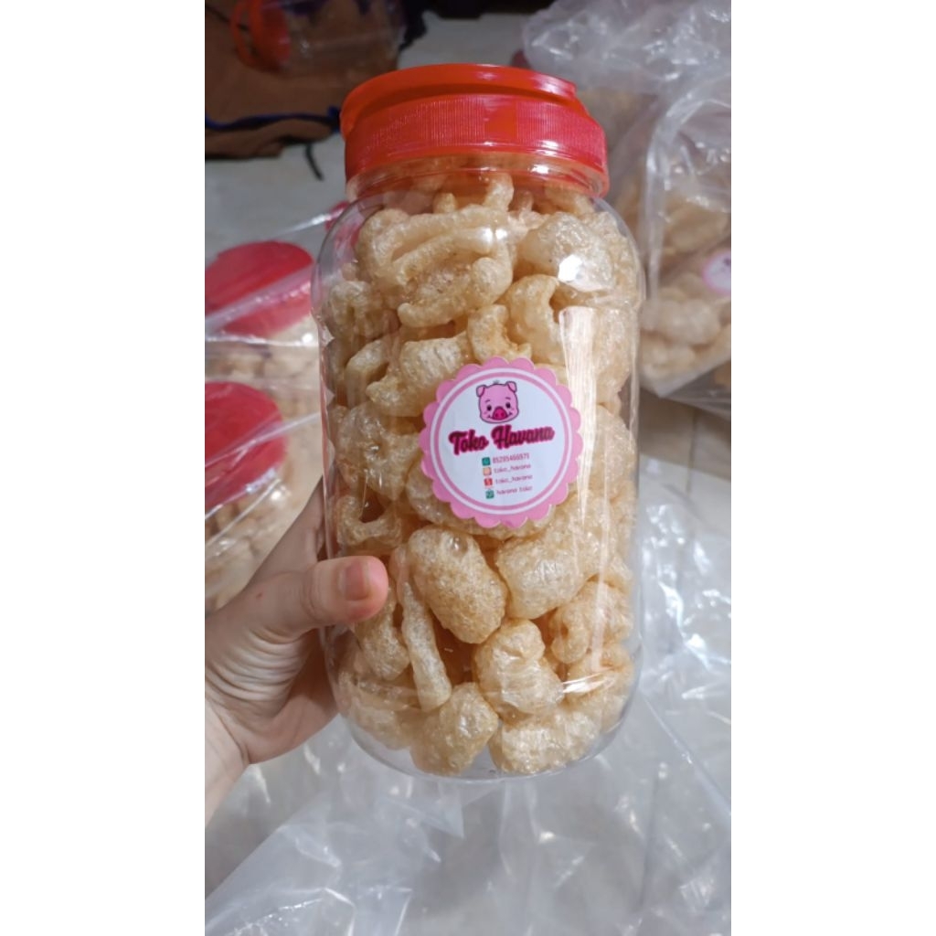 

GROSIR Kerupuk Kulit Babi Kerubi Garing Gurih Renyah Kerupuk Babi