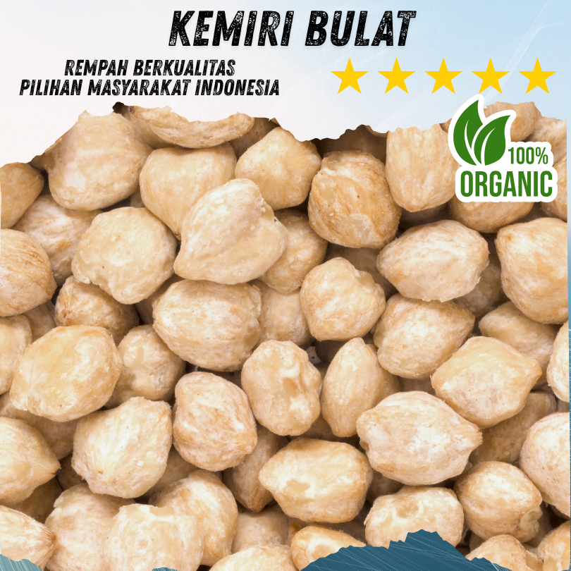

REMPATERA - Kemiri Bulat Pilihan - Kemiri Utuh Kemasan Ekonomis