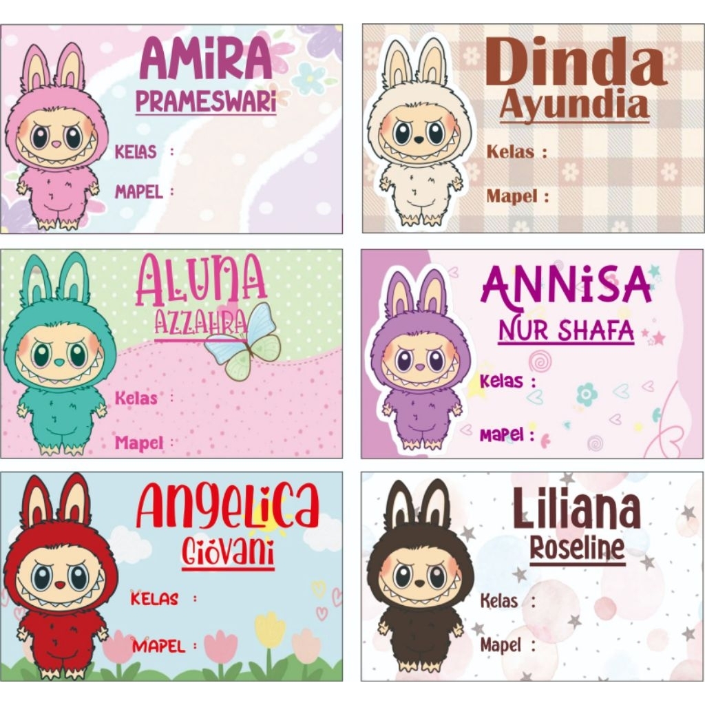 

STIKER BUKU PRAKTIS LANGSUNG TEMPEL/STIKER BUKU KARAKTER/STIKER BUKU MATA PELAJARAN