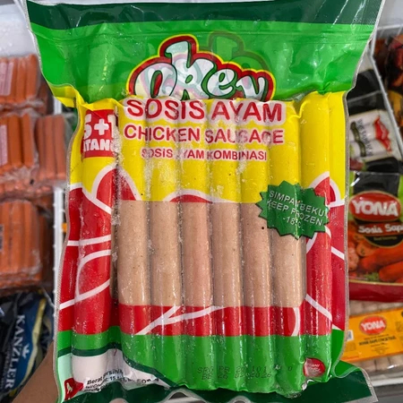 

OKEY SOSIS AYAM KOMBINASI ISI 15+1 500gr
