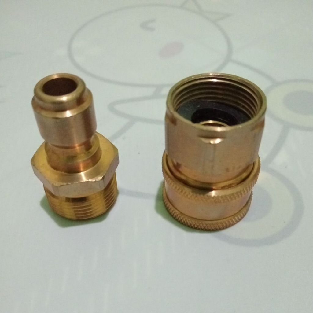 Couple Nempel Angin Adaptor M22 X 1.5 Male