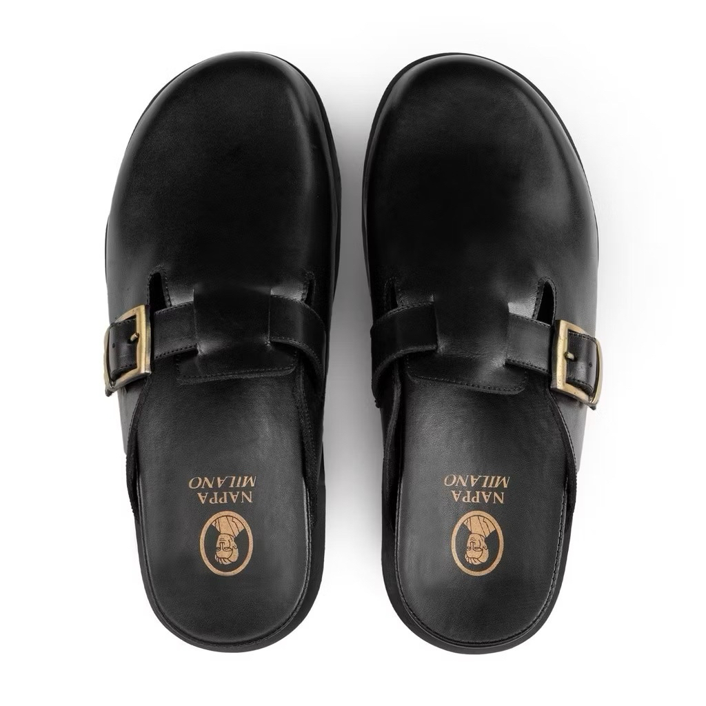 Juno slippers black-nappa milano- sandal unisex