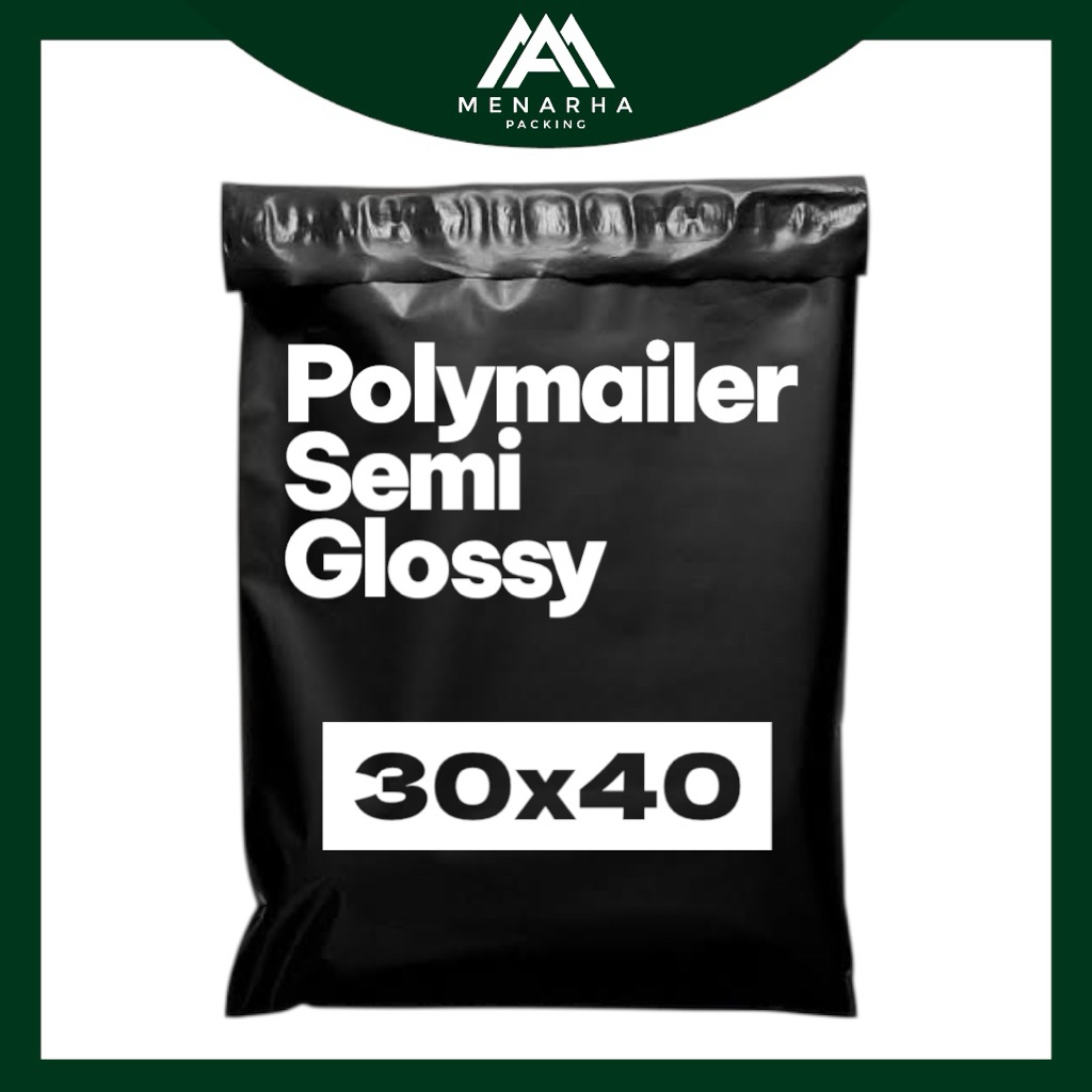 

Polymailer Hitam Kualitas Bagus Bahan Tebal & Kuat (Packing Online Shop) Ukuran 30x40
