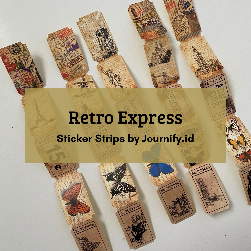 

[Jou] Vintage Ephemeral Tickets • Retro Express Sticker Strips