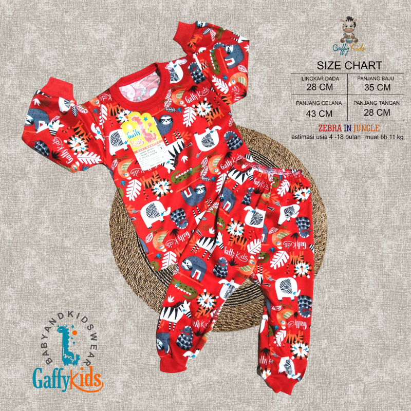 setelan baju bayi terlaris gaffykids untuk umur 4 sampai 18 bulan