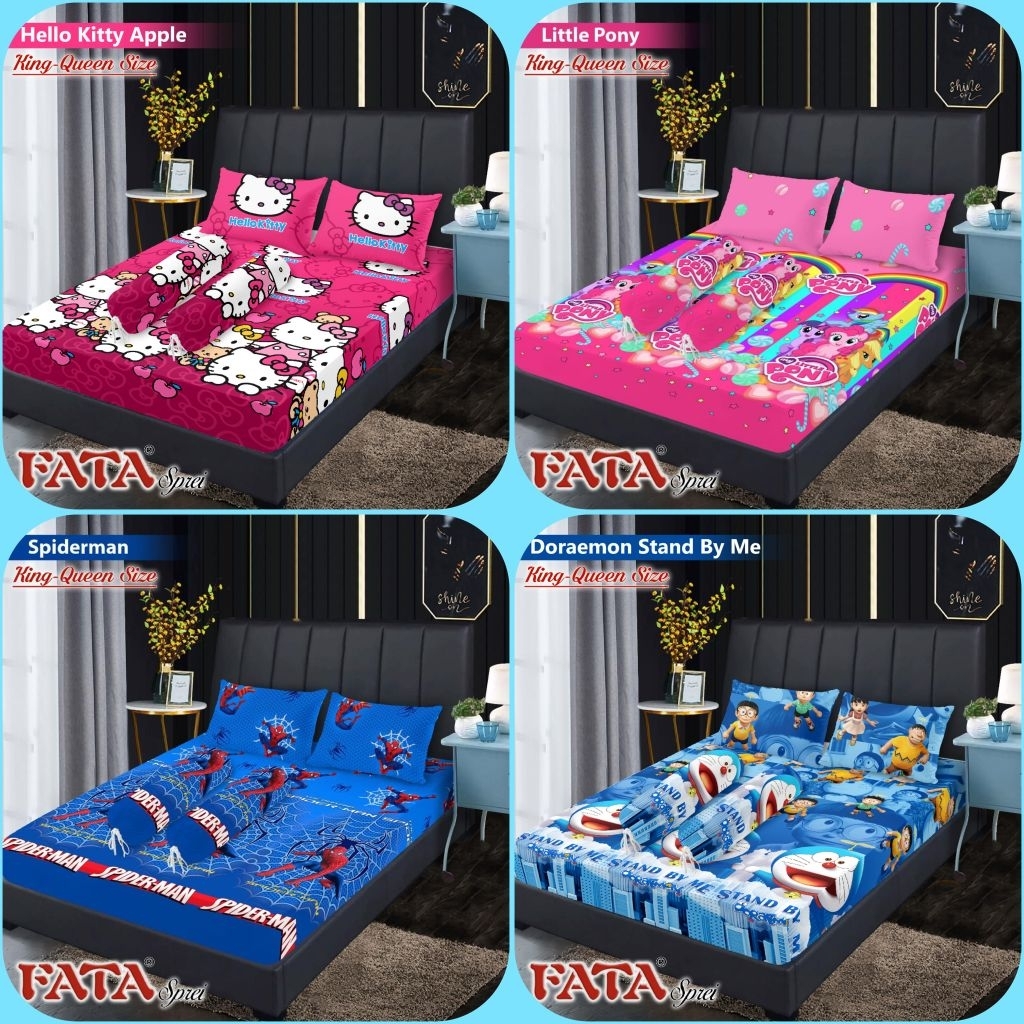 FATA - Sprei Motif Karakter (Kartun ) Ukuran 180x100 / 160x200 Cm