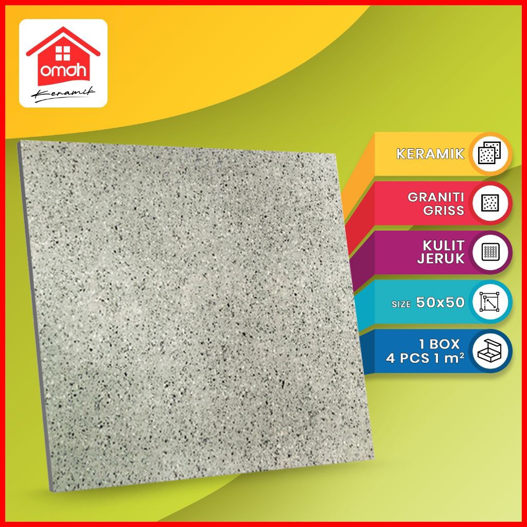 Keramik Lantai Kilap Crystal 50x50 Graniti Griss