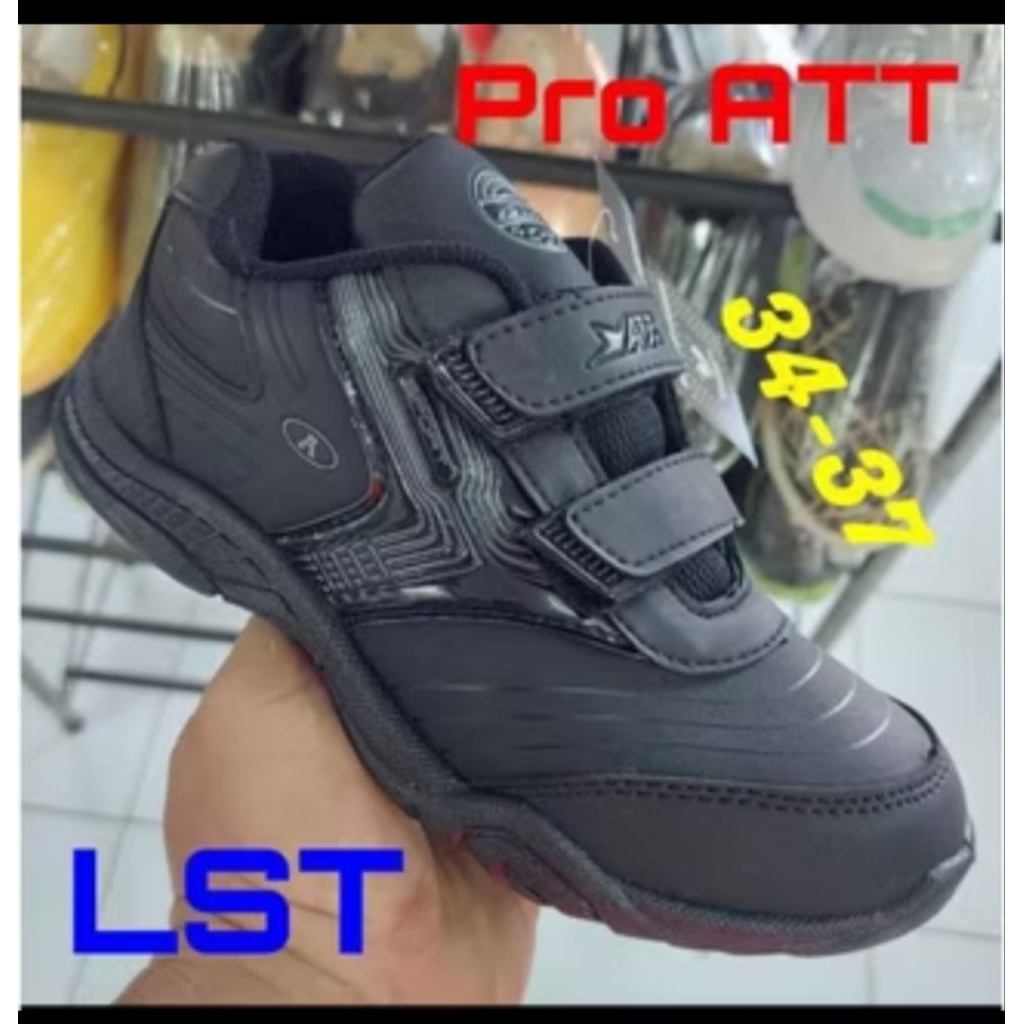 sepatu anak sekolah pro ATT LST/proATT jaguar/sepatu sekolah anak hitam