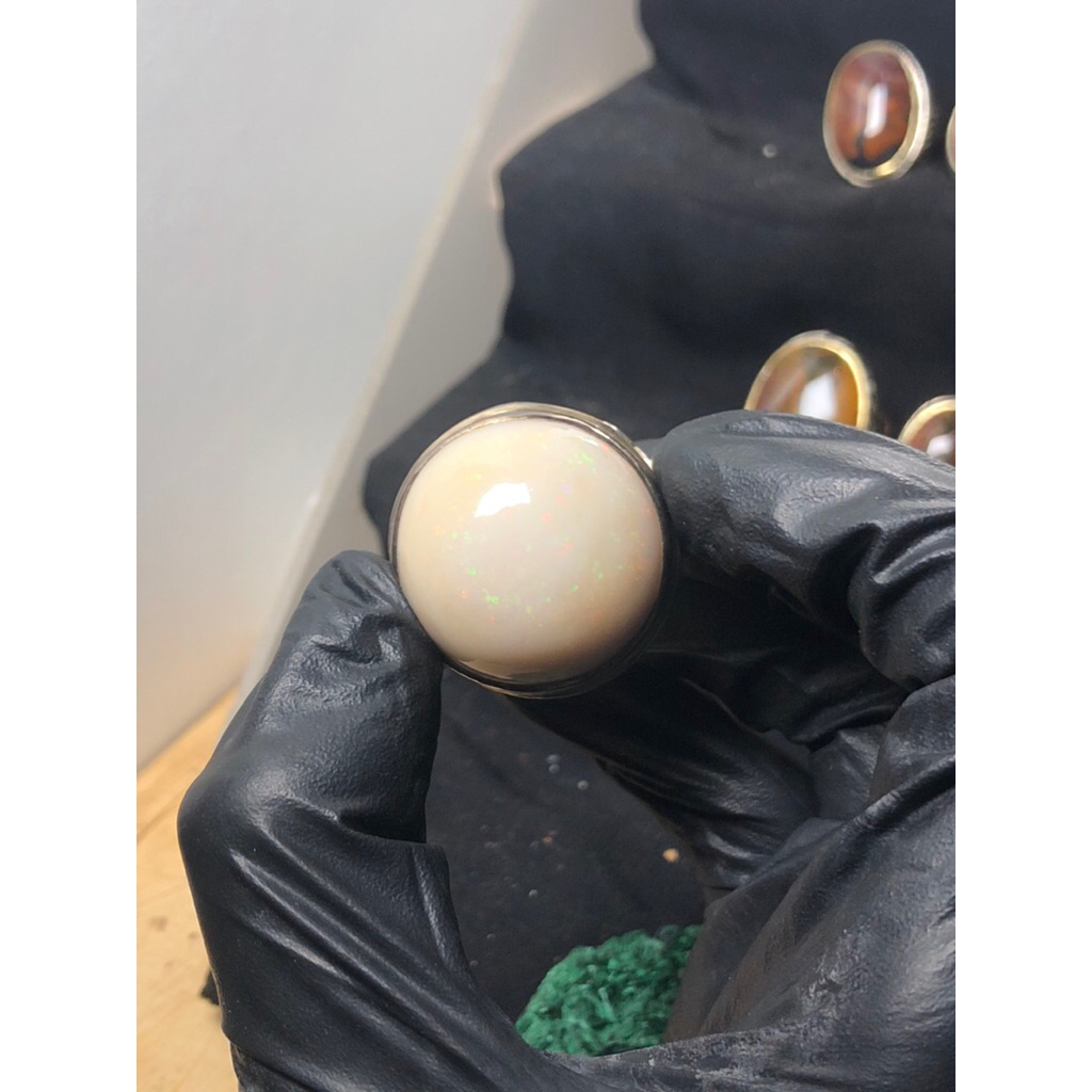 Batu Opal / kalimaya Jumbo Ring Perak