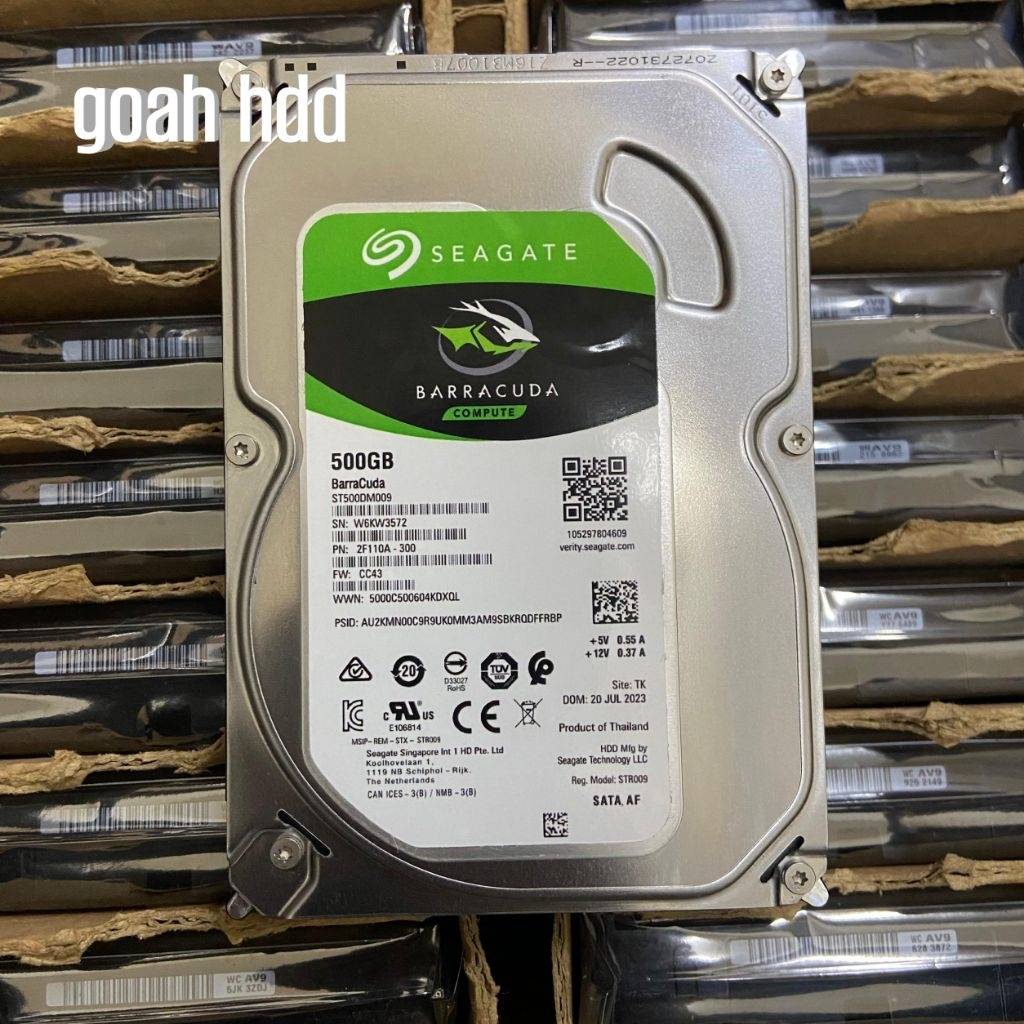 Hardisk Seagate Barracuda 500GB Sata 3,5" Inchi -HDD Internal PC 500GB Sentinel 100% For PC/CPU/COMU