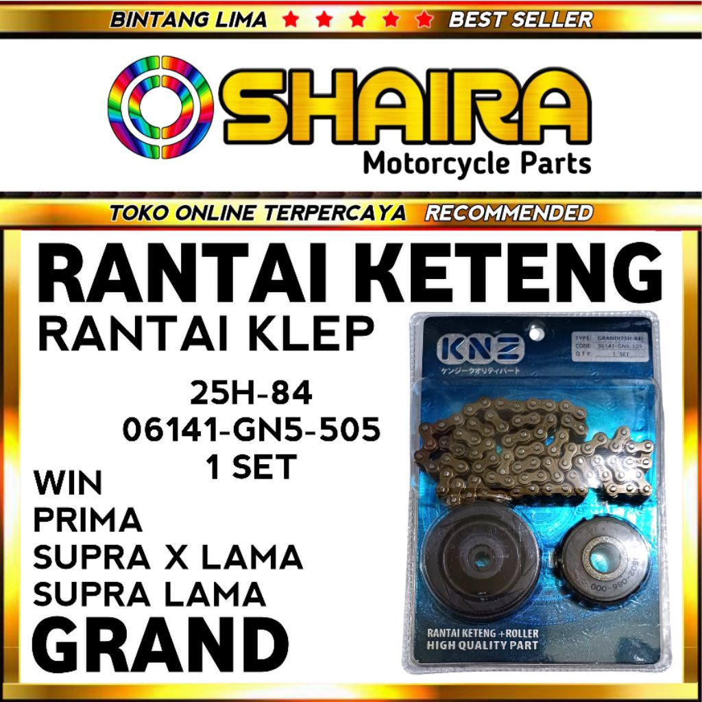 RANTAI KLEP / RANTAI KETENG GRAND / PRIMA / SUPRA X LAMA / WIN / SUPRA LAMA / KODE GN5 / RANTAI KLEP