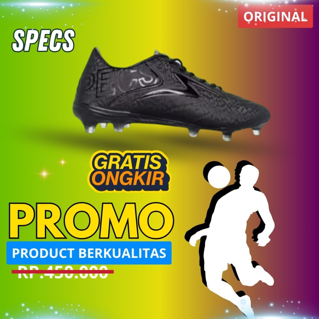 SEPATU BOLA SPECS SPYDER FG KOMPONEN ORIGINAL DEWASA SIZE 39-43