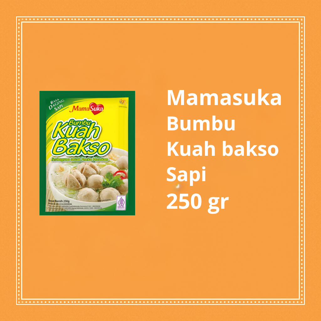 

Mamasuka Kuah Bakso 250g – Bumbu Kuah Bakso Instan untuk Usaha dan Stok Dapur