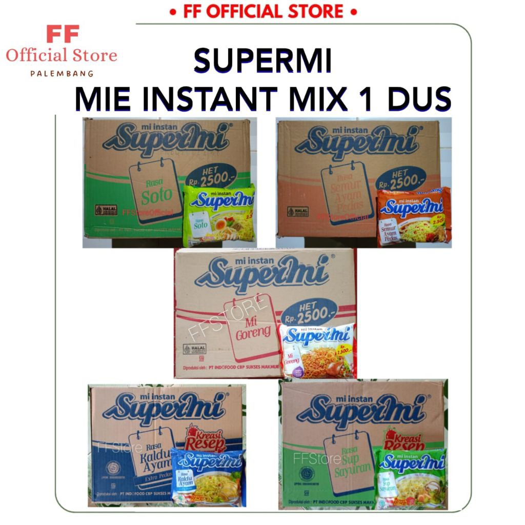 

SUPERMI Mie Instant Mix 1 Dus isi 40 Bks