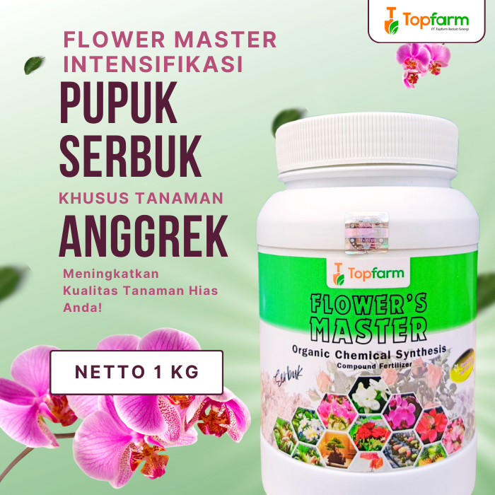Pupuk Serbuk Topfarm / Pupuk Anggrek Agar Cepat Berbunga / Pupuk Anggrek Agar Subur / Pupuk Khusus B