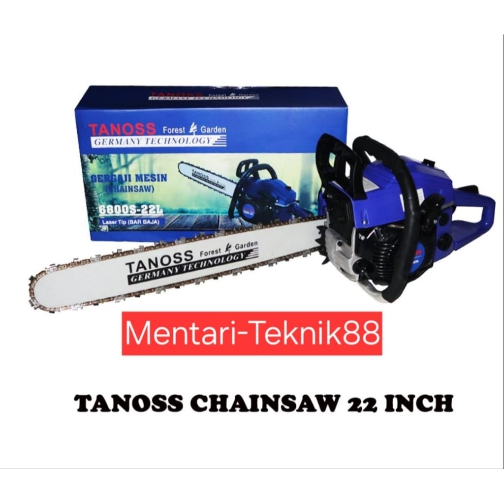 TANOSS Senso Chain saw Mini Mesin Gergaji Kayu Tanoss 6800 22 Inci Laser Trip Model Turbo