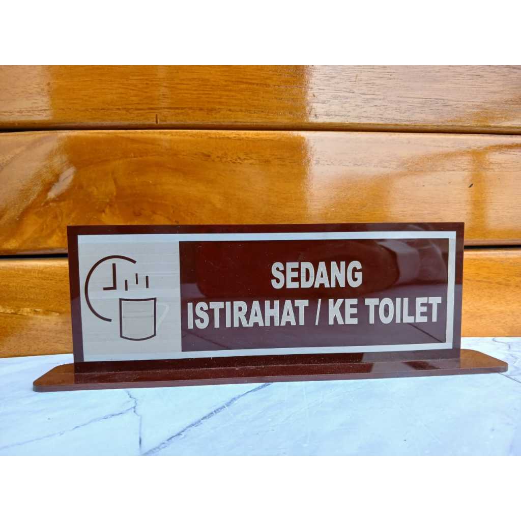 Sign popup tanda Sedang istirahat/ketoilet | tanda untuk meja dan etalase